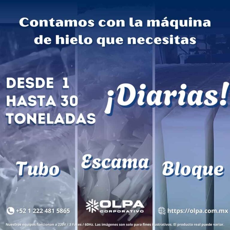 Tipos de hielo que fabrican nuestras máquinas
